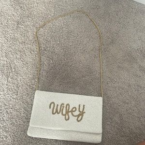 Wifey beaded clutch